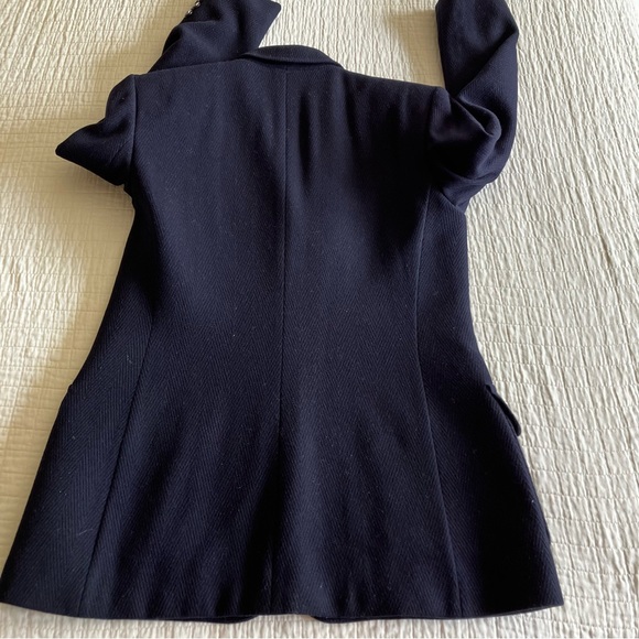 EUC VTG Ralph Lauren navy wool mix herringbone equestrian jacket - Picture 6 of 11